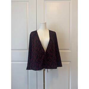 Express Tie Front Kimono Whimsigoth Whimsy Goth Grunge Witchy Floral